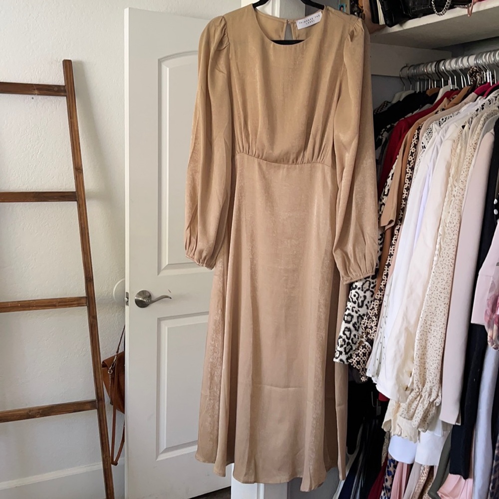 Silky Satin Midi Dress